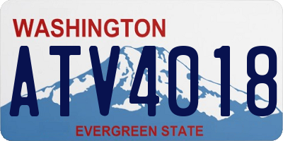 WA license plate ATV4018