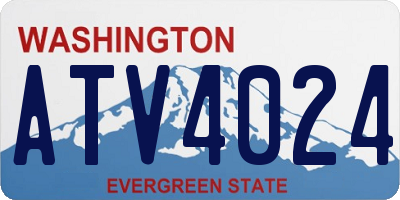 WA license plate ATV4024