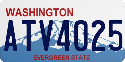 WA license plate ATV4025