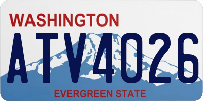 WA license plate ATV4026