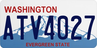 WA license plate ATV4027