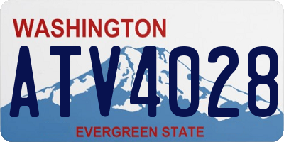 WA license plate ATV4028