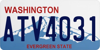 WA license plate ATV4031