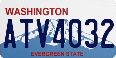 WA license plate ATV4032
