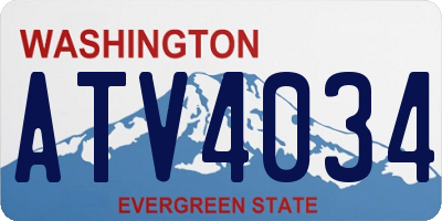 WA license plate ATV4034