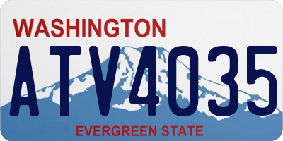 WA license plate ATV4035