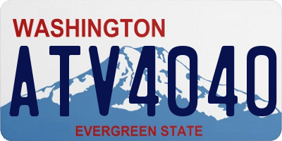 WA license plate ATV4040