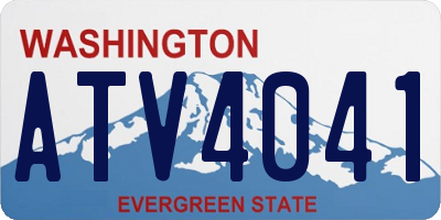 WA license plate ATV4041