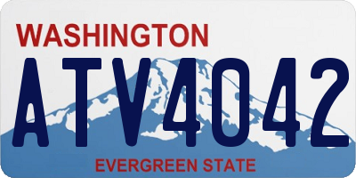 WA license plate ATV4042
