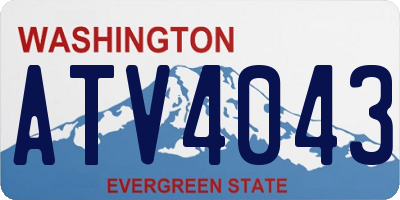 WA license plate ATV4043