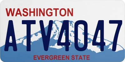 WA license plate ATV4047
