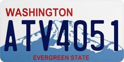 WA license plate ATV4051