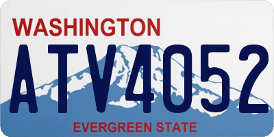 WA license plate ATV4052