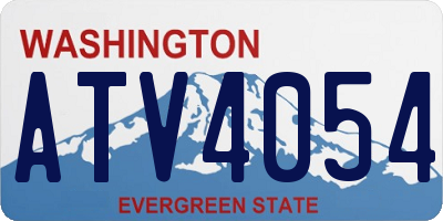 WA license plate ATV4054