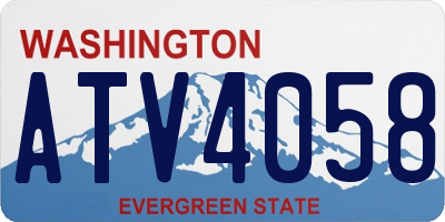 WA license plate ATV4058