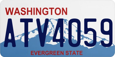 WA license plate ATV4059