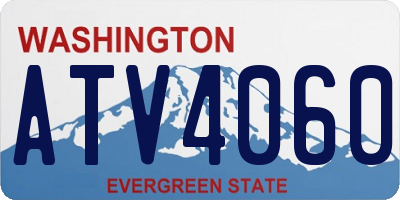 WA license plate ATV4060
