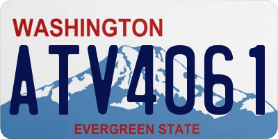 WA license plate ATV4061