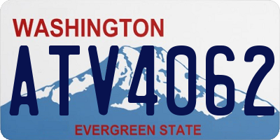 WA license plate ATV4062