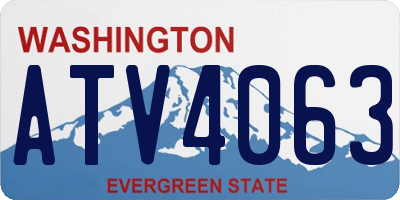 WA license plate ATV4063