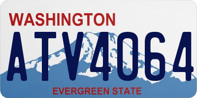 WA license plate ATV4064