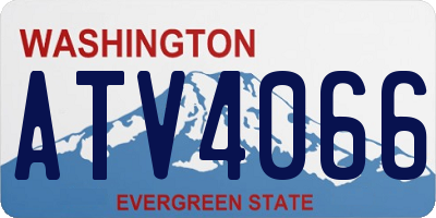 WA license plate ATV4066