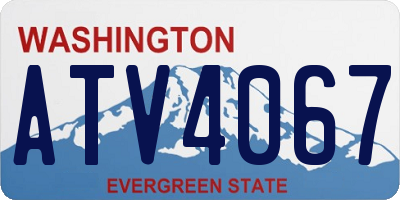 WA license plate ATV4067