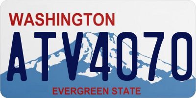 WA license plate ATV4070