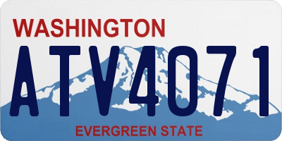 WA license plate ATV4071