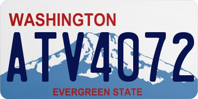 WA license plate ATV4072