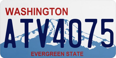 WA license plate ATV4075