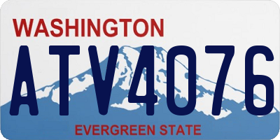 WA license plate ATV4076