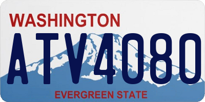 WA license plate ATV4080