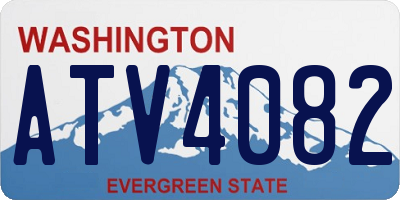 WA license plate ATV4082
