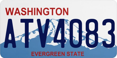WA license plate ATV4083