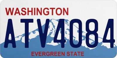 WA license plate ATV4084