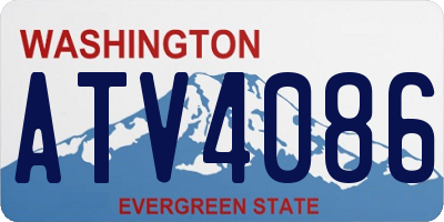 WA license plate ATV4086