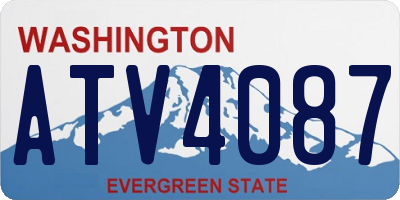 WA license plate ATV4087