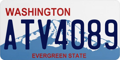 WA license plate ATV4089
