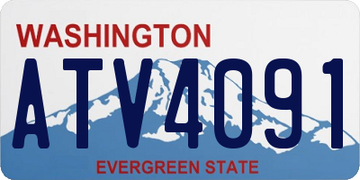 WA license plate ATV4091