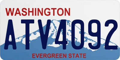 WA license plate ATV4092