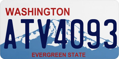 WA license plate ATV4093