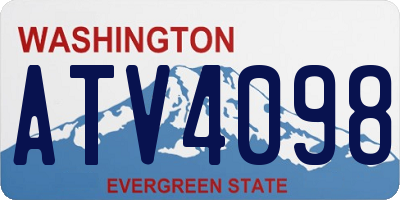 WA license plate ATV4098