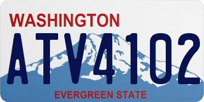 WA license plate ATV4102
