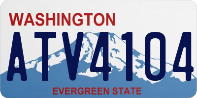 WA license plate ATV4104