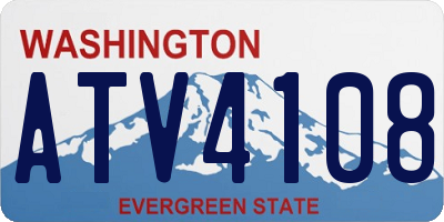 WA license plate ATV4108