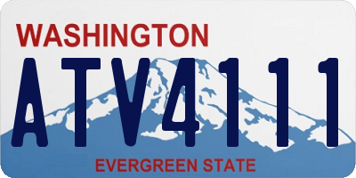 WA license plate ATV4111