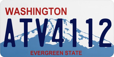 WA license plate ATV4112