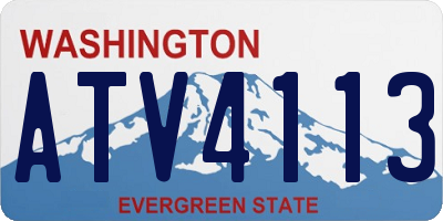 WA license plate ATV4113
