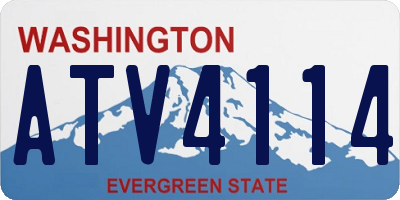 WA license plate ATV4114